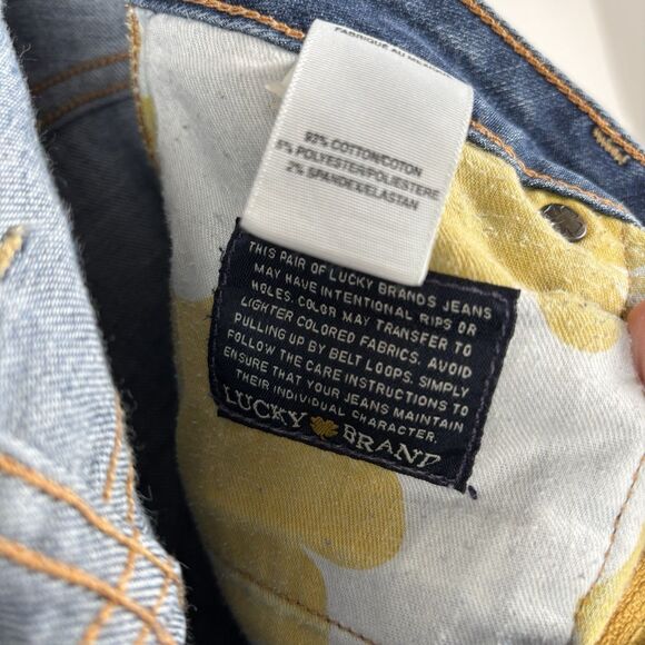 Lucky Brand Lola Boot Jeans Womens 2/26 Blue Medium Wash Denim Low Rise - Picture 8 of 16